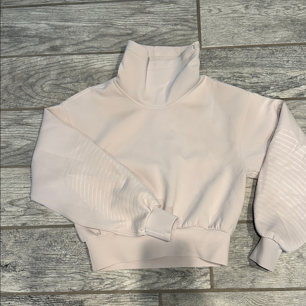 Lululemon Blush Pink High-Neck Crop Sweatshirt